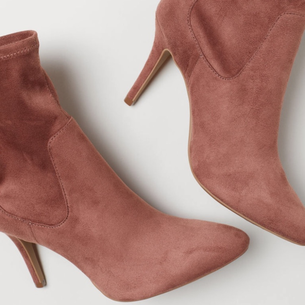 H&M Dusty Rose Sock Boots